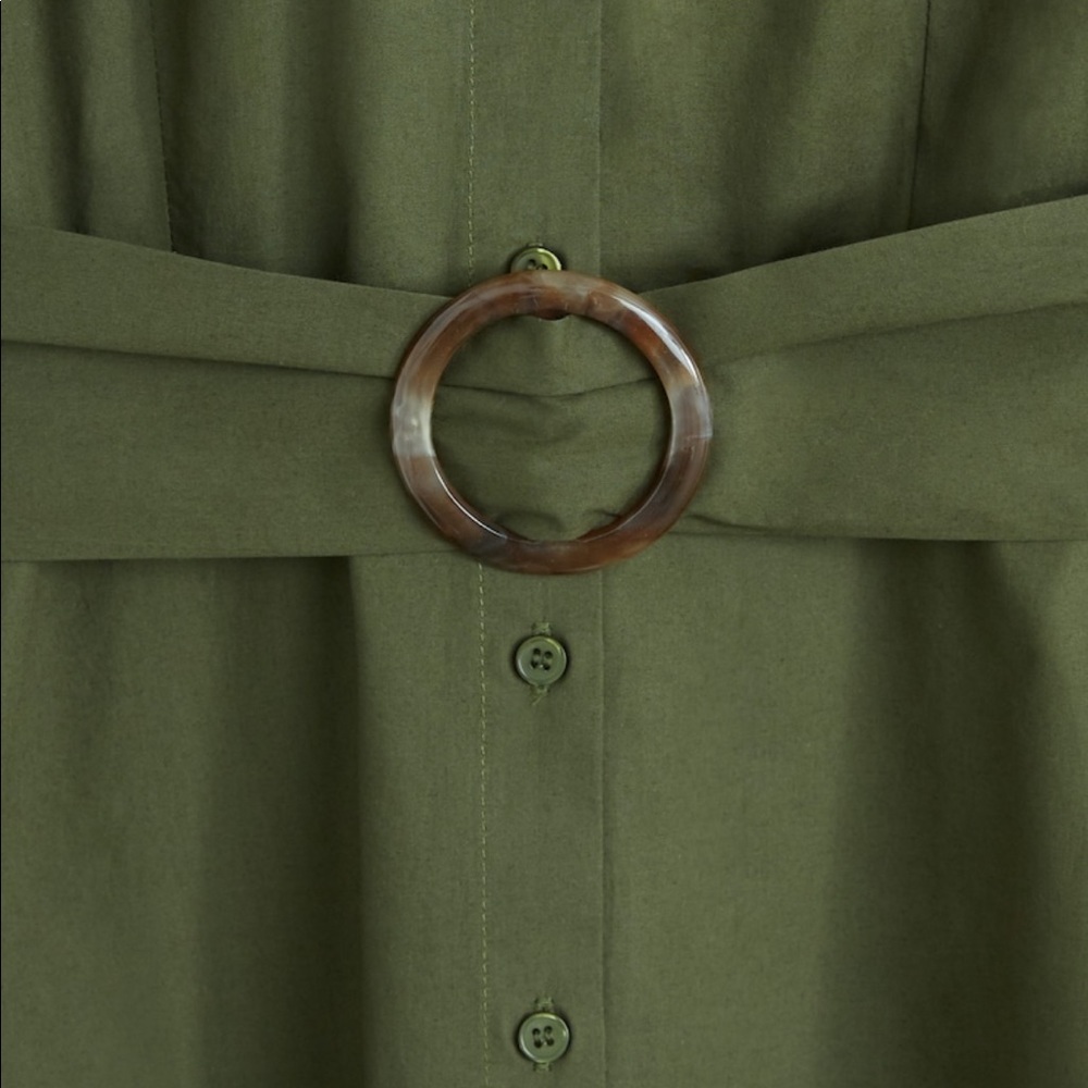 Mango summer belted Midi shirt dress - Picture 8 of 9